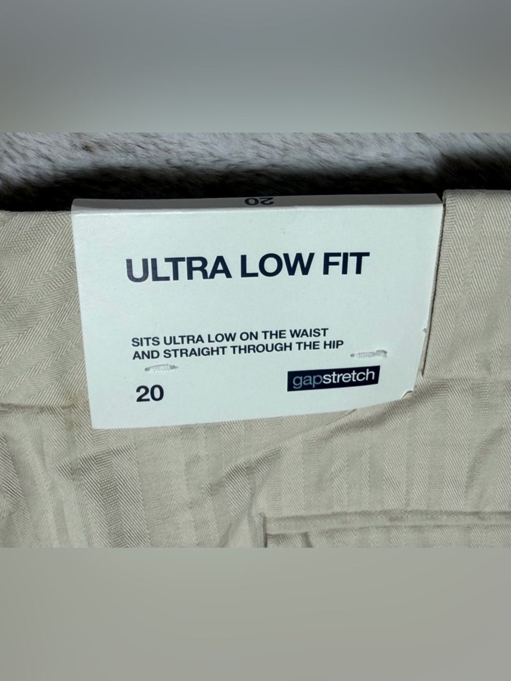 Women's Gap Khaki Stripe Ultra Low Pants Wide Leg w/Stretch 20 - Picture 9 of 10